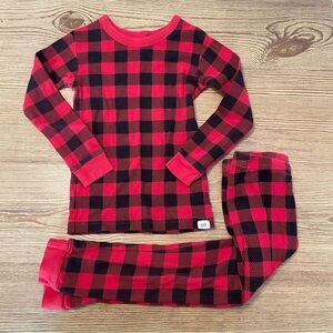 GAP Kids Red and Black Buffalo Plaid Pajama Set - Cozy Sleepwear